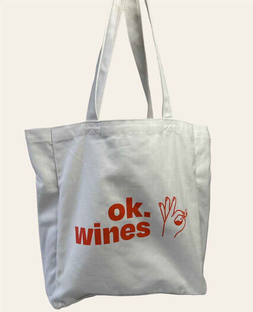 
            
                Load image into Gallery viewer, Ok. Wines &amp;#39;Wine tote&amp;#39; bag - Natural
            
        